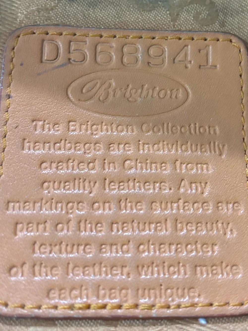 Brighton Croc- Embossed Glossed Dark Brown Large‎ Ring Leather Shoulder Tote Bag